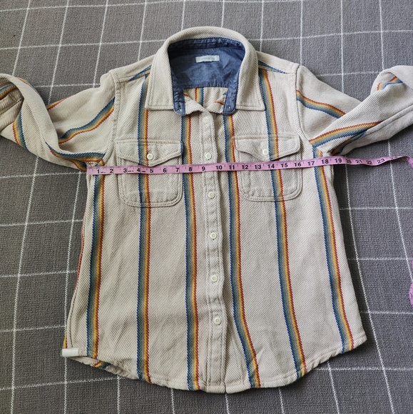 Striped Button-Up Women's Top - Picture 4 of 8